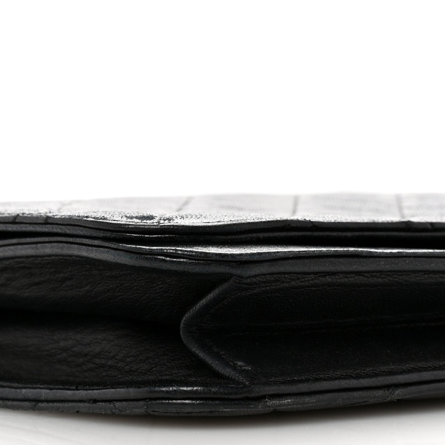 Lambskin Quilted Small Single Flap Black