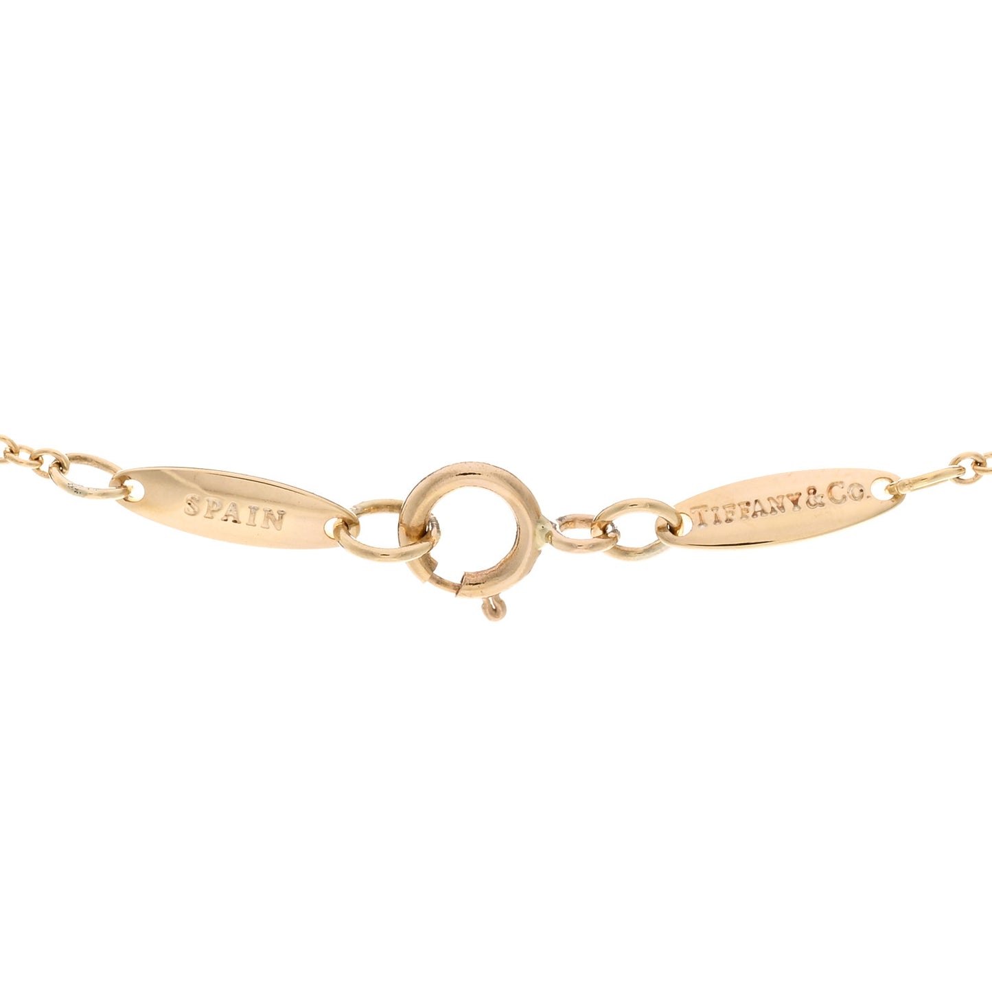 18K Yellow Gold 9mm Elsa Peretti Bean Pendant Necklace