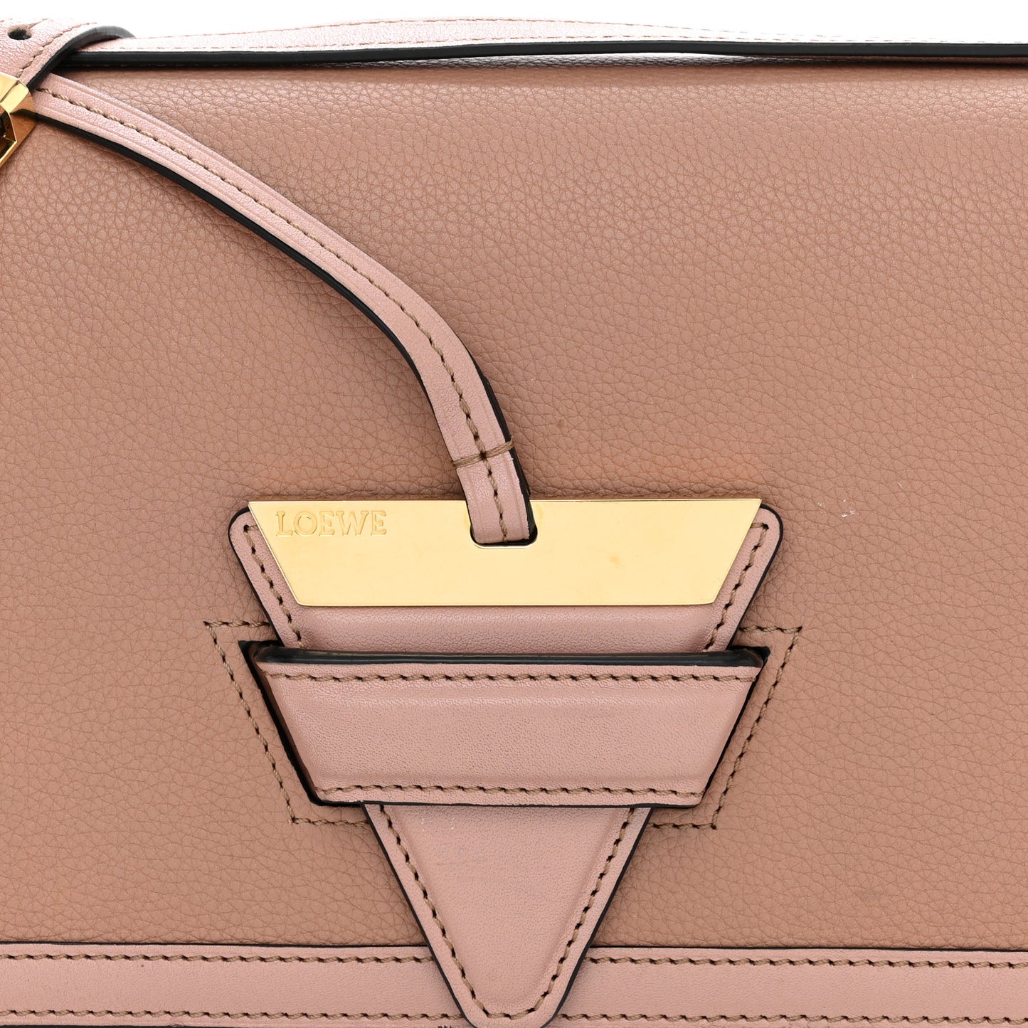 Grained Calfskin Medium Barcelona Shoulder Bag Blush