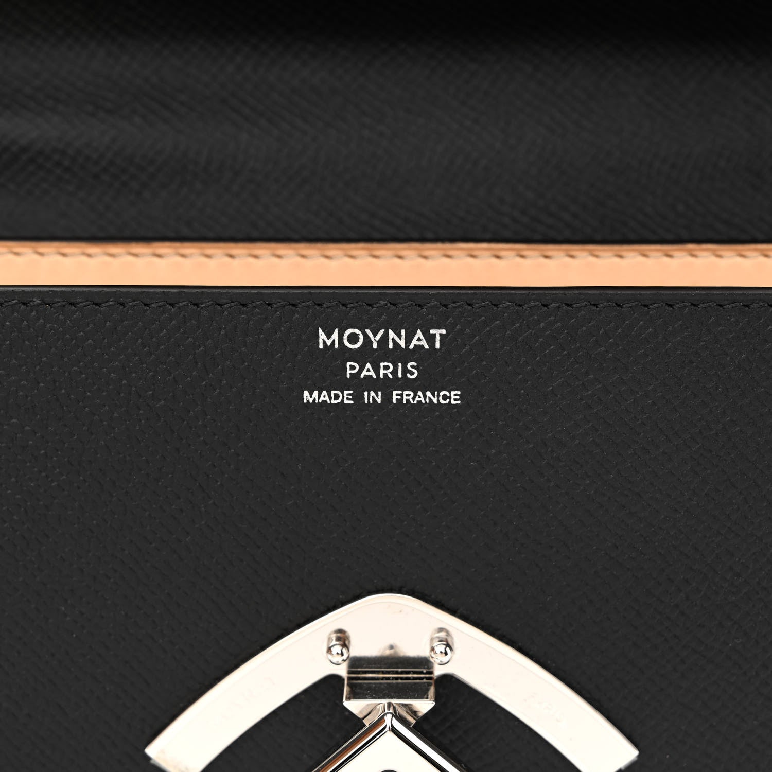 Moynat Carat Calfskin Gabrielle Clutch Black 6 of 10