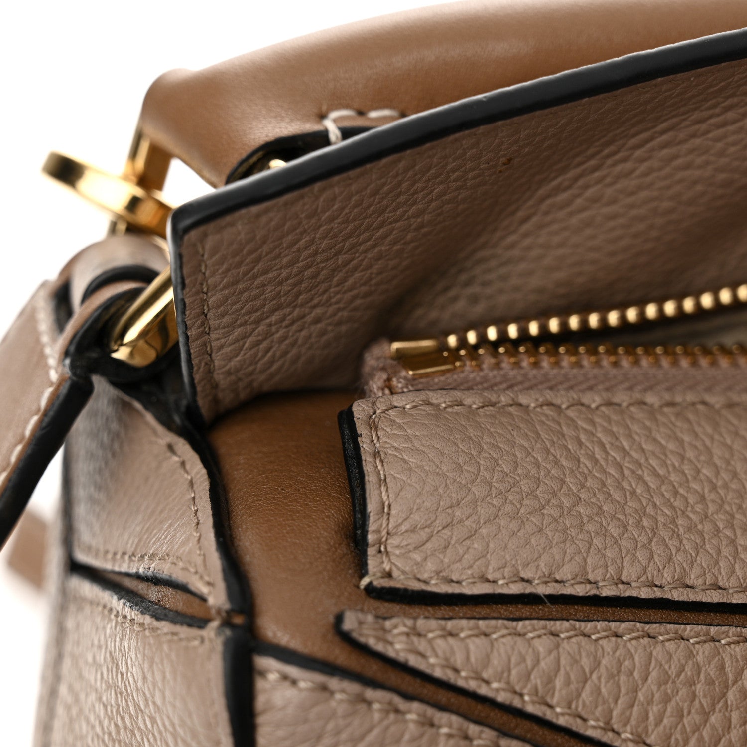 Loewe Grained Calfskin Small Puzzle Bag Sand Mink 14 of 15