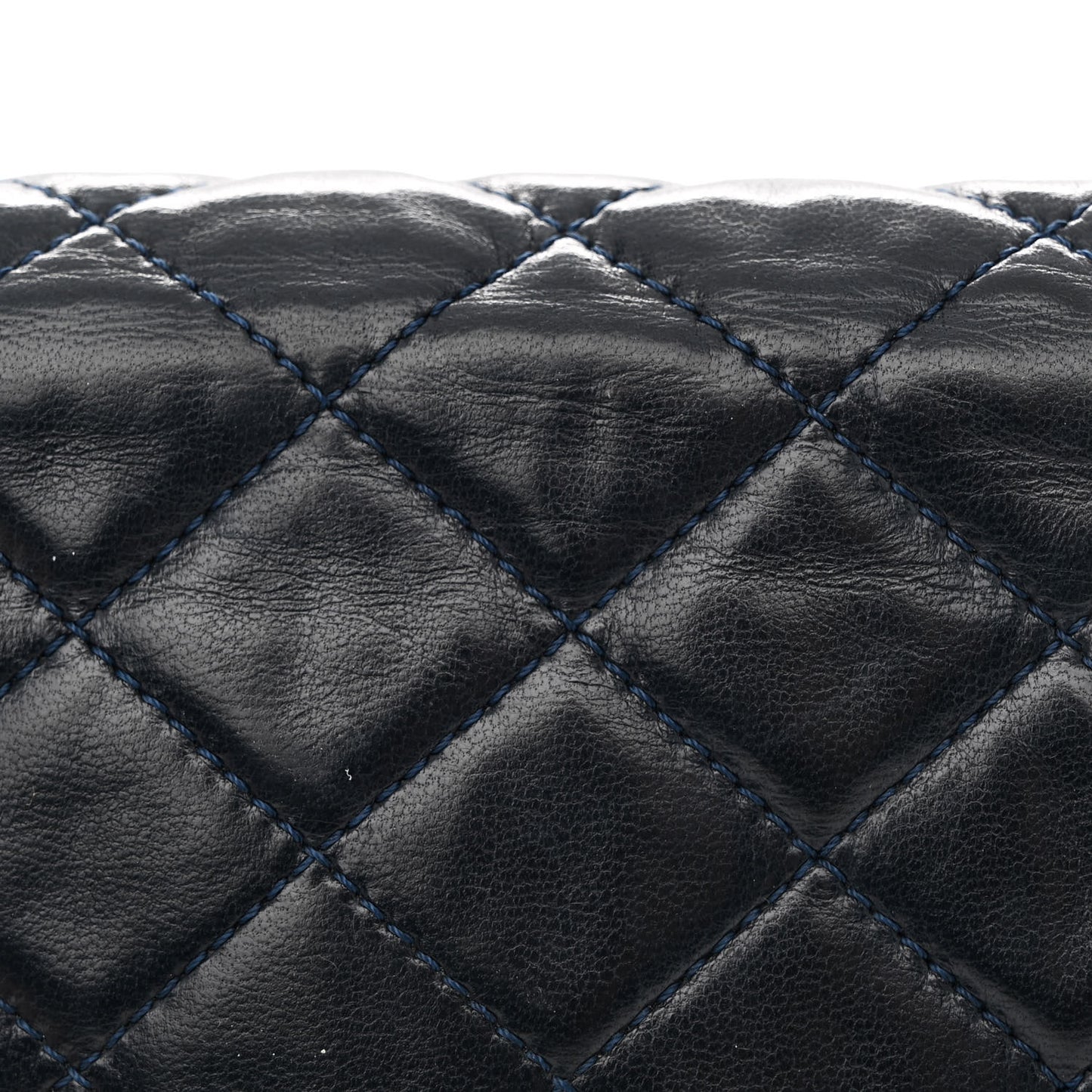 Lambskin Quilted Mini Square Flap Bag Navy