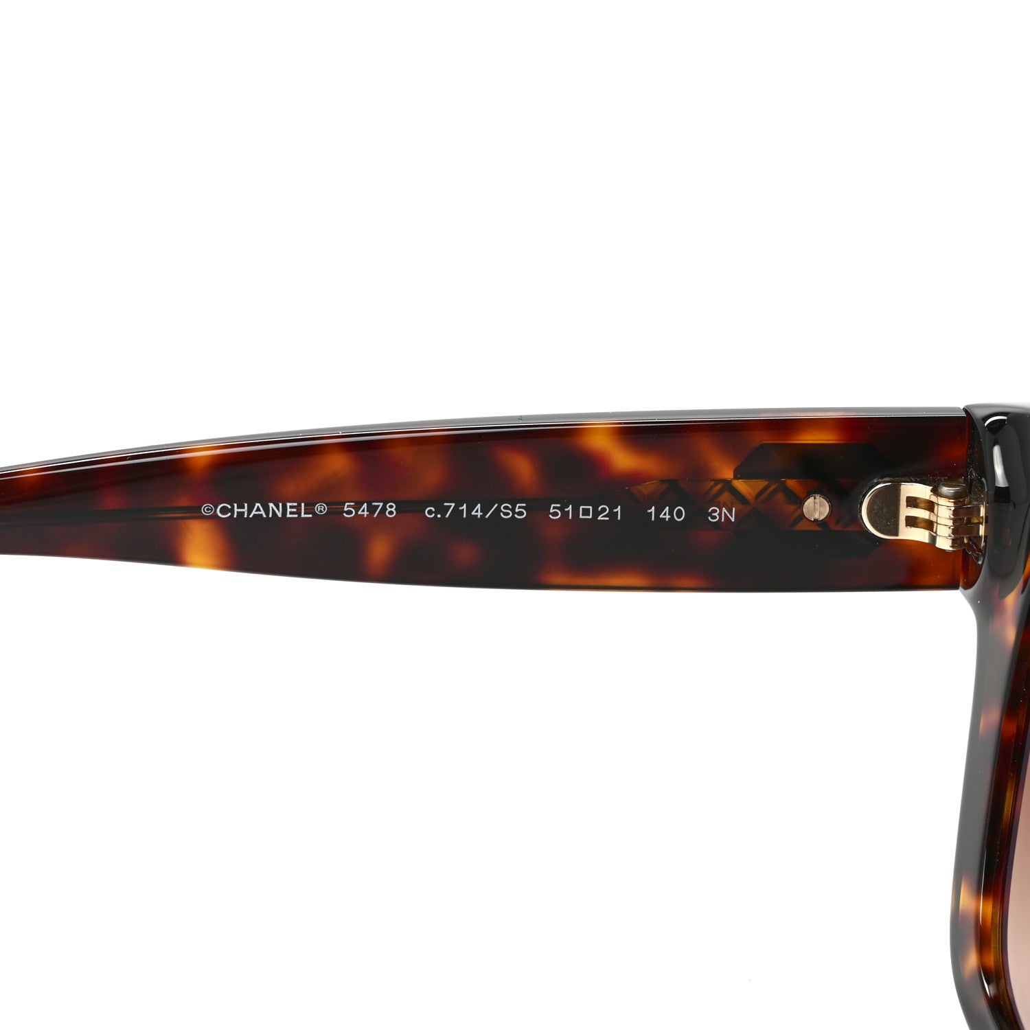Chanel Acetate Square CC Sunglasses 5478 Tortoise 5 of 7