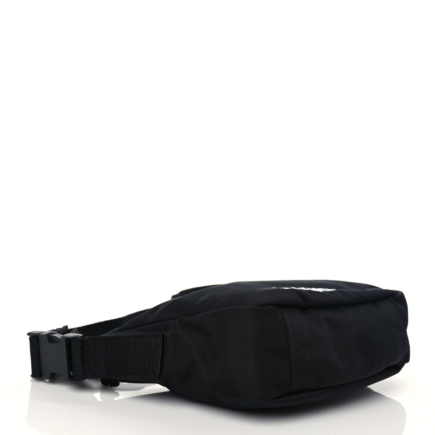 Recycled Sport Nylon Logo Embroidered Wheel Sling Bag Black White