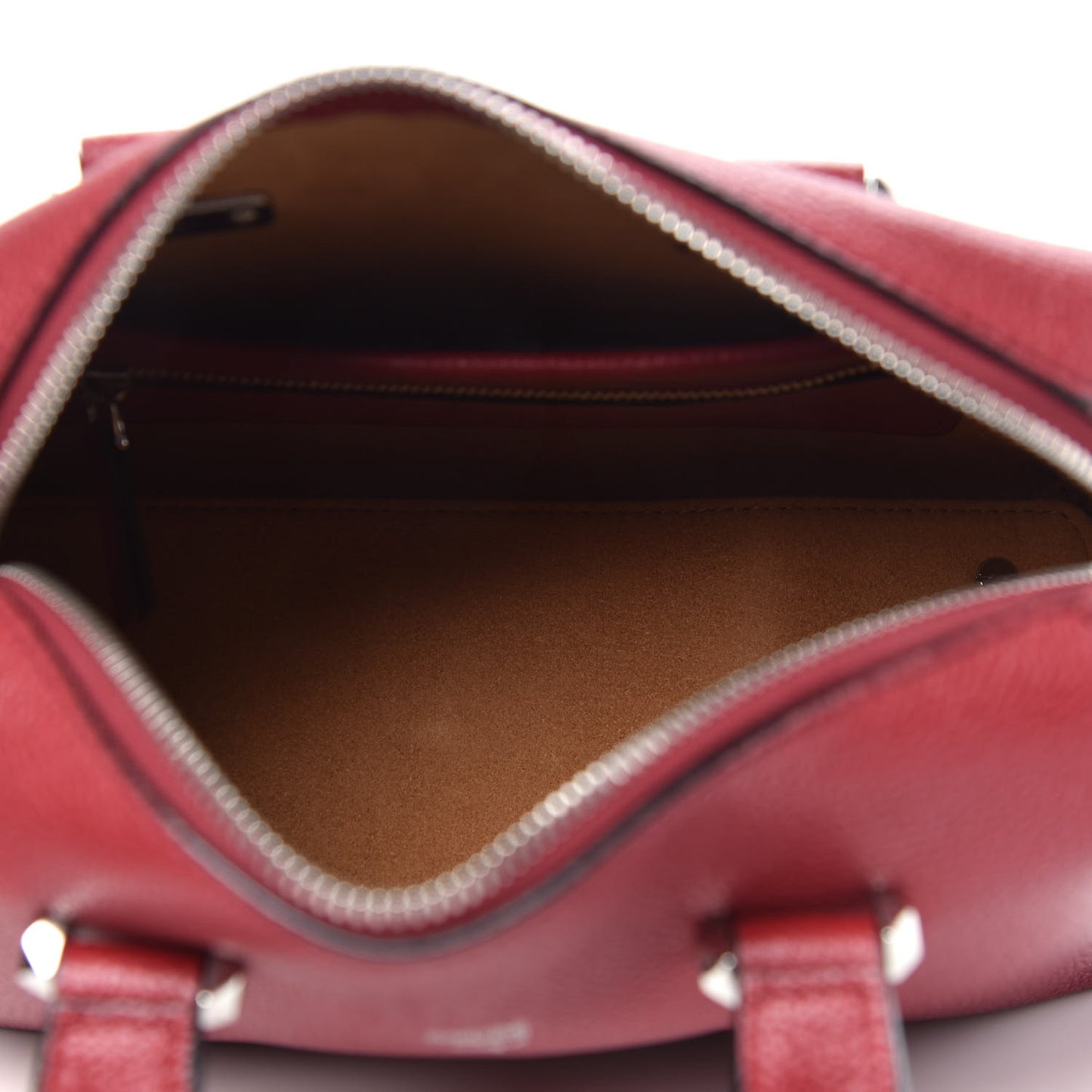 Grained Calfskin Small Ella Boston Burgundy