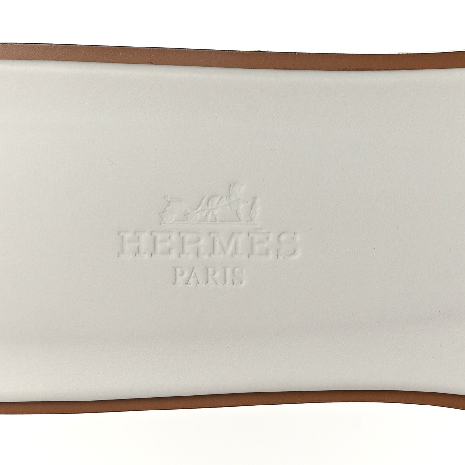 Hermes Box Calfskin Oran Sandals 39 White 8 of 8