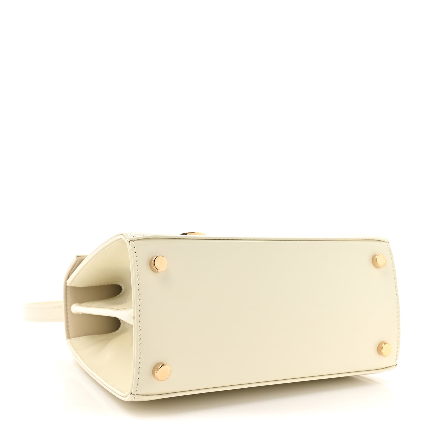 Brushed Off Calfskin Small Iconic Top Handle Bag Magnolia