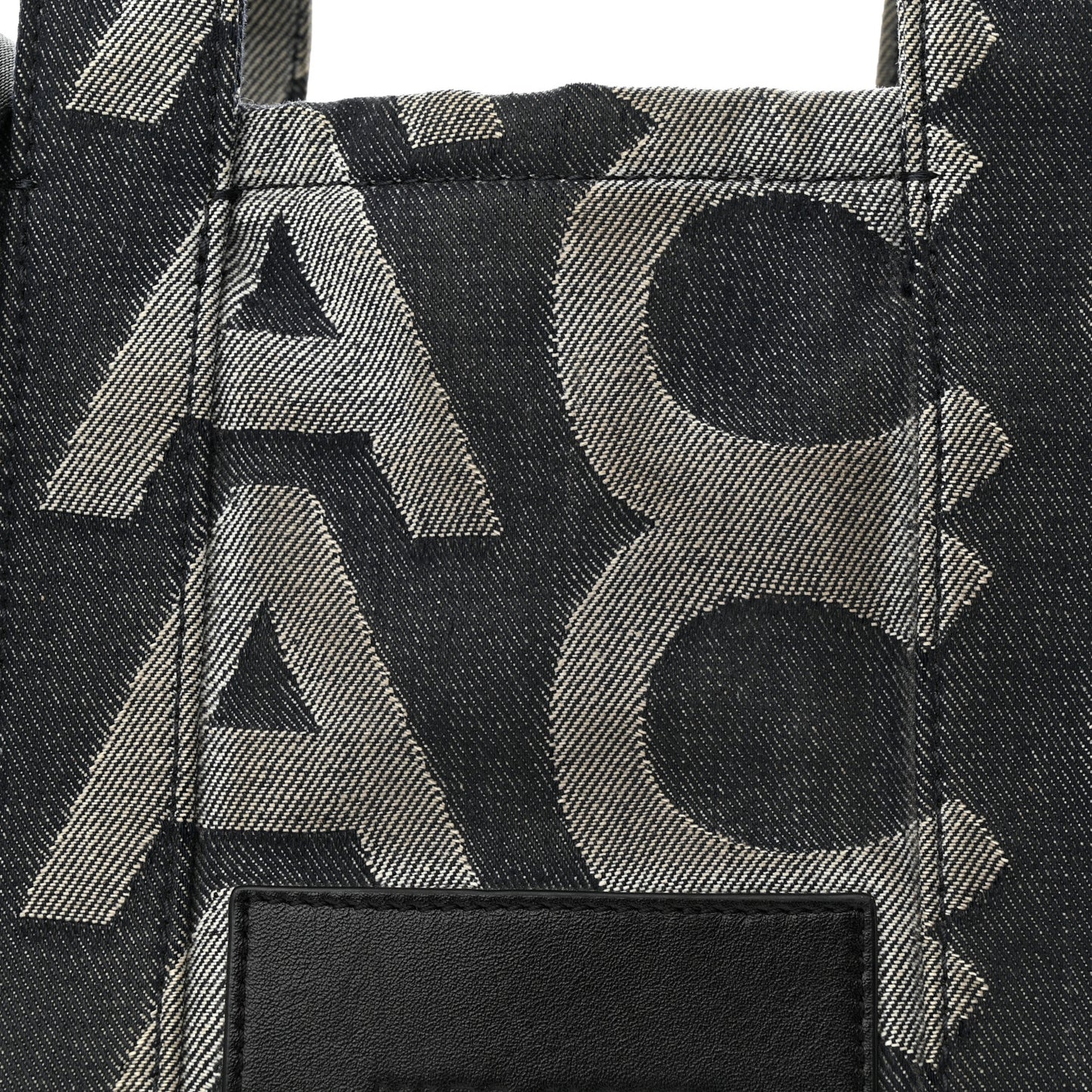 Denim Jacquard Medium The Monogram Tote Bag Denim Blue