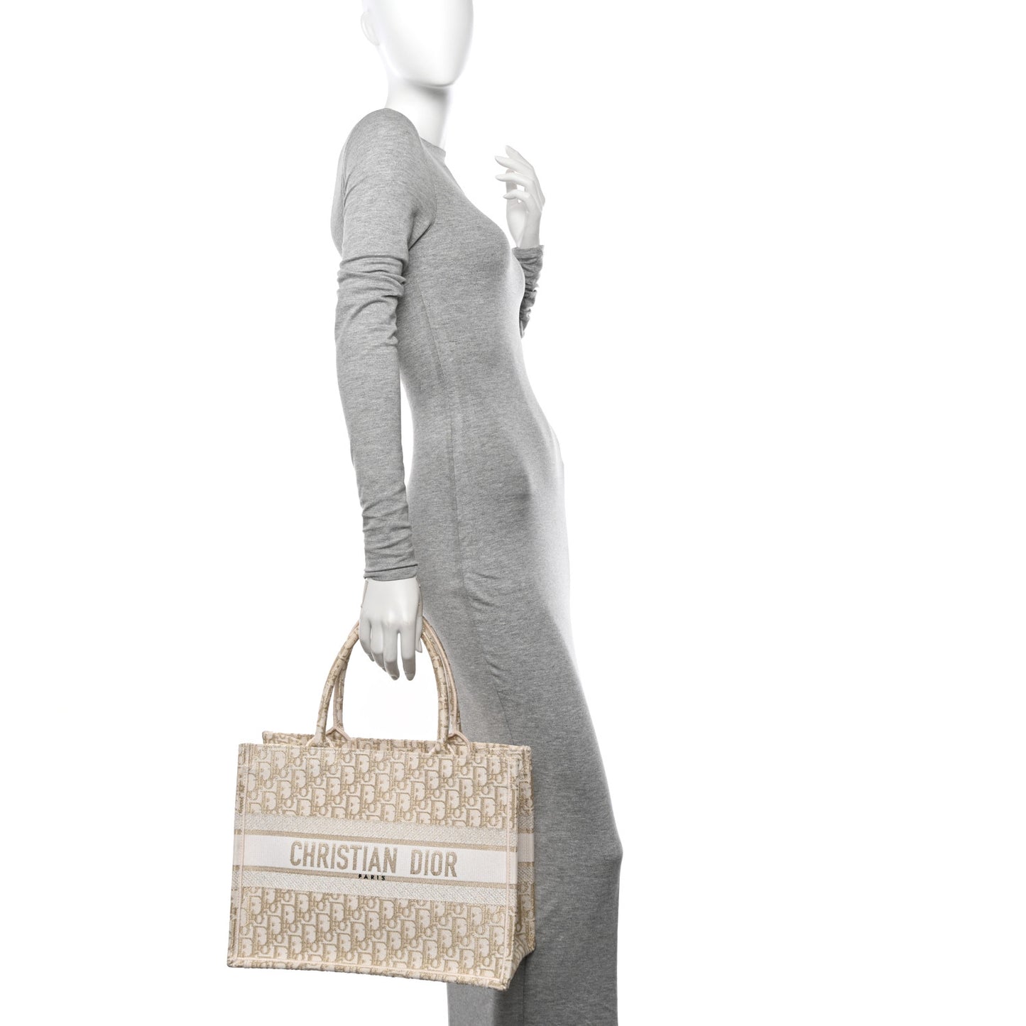 Oblique Medium Book Tote Gold Multicolor