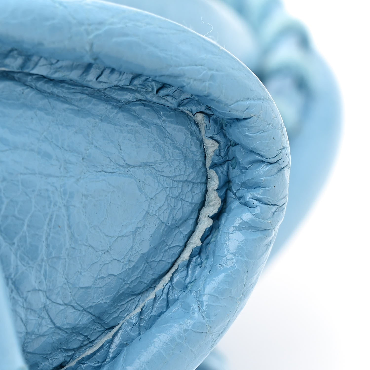 Balenciaga Agneau Classic Silver Hardware Mini City Logo Strap Baby Blue Black 13 of 14