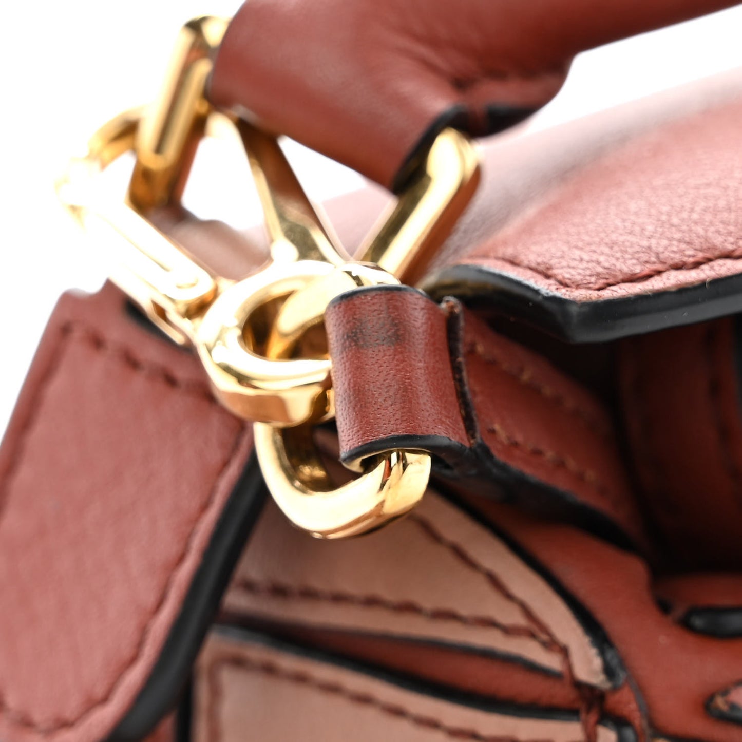 Calfskin Mini Puzzle Bag Spice Pumpkin
