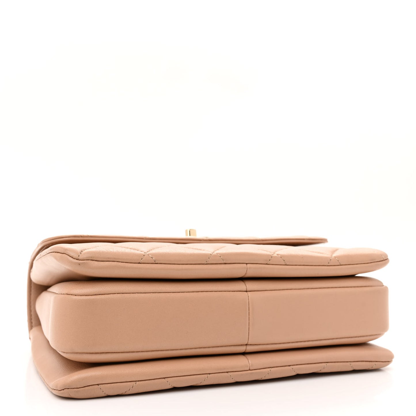 Lambskin Quilted Small Trendy CC Dual Handle Flap Bag Beige