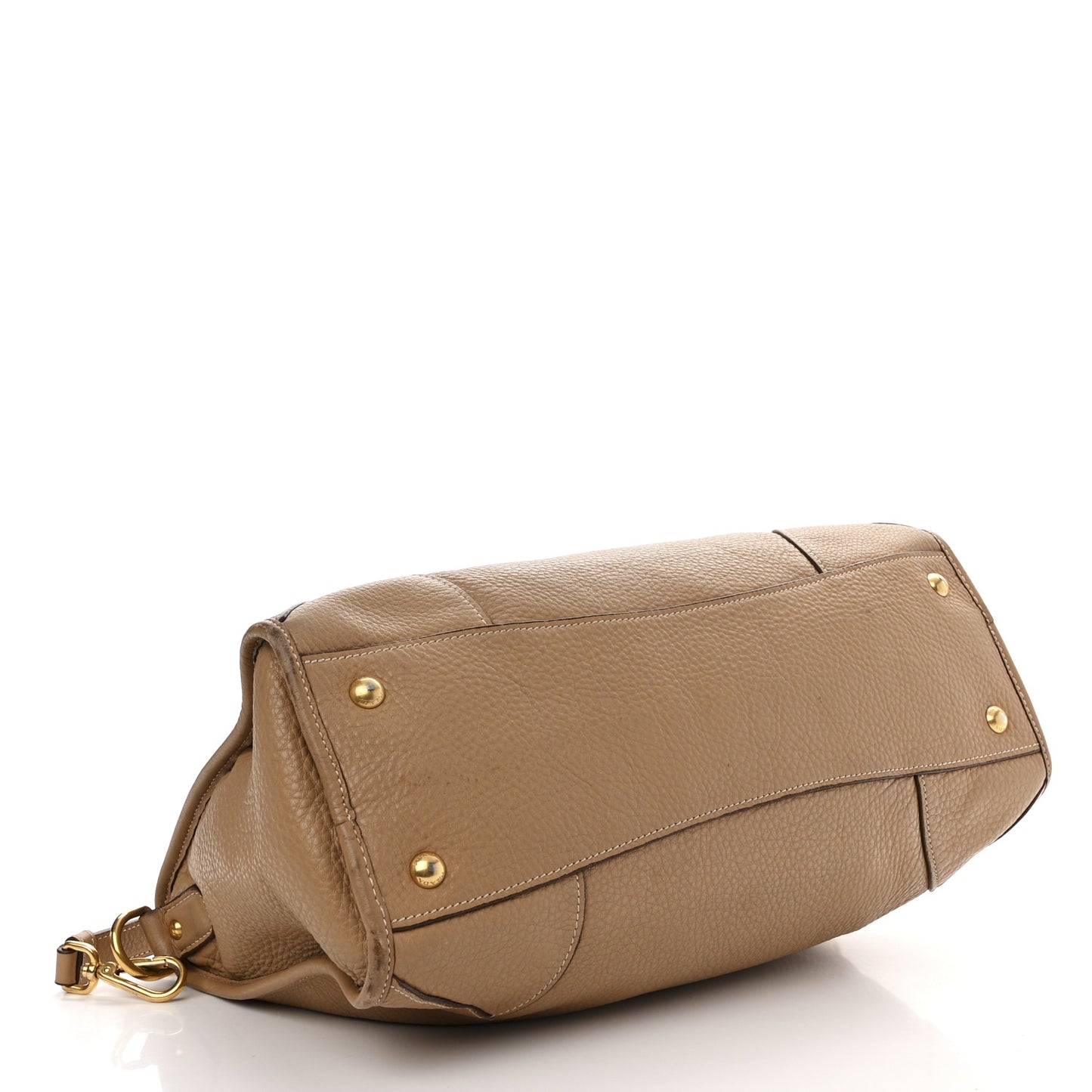 Vitello Daino Shopping Satchel Caramel