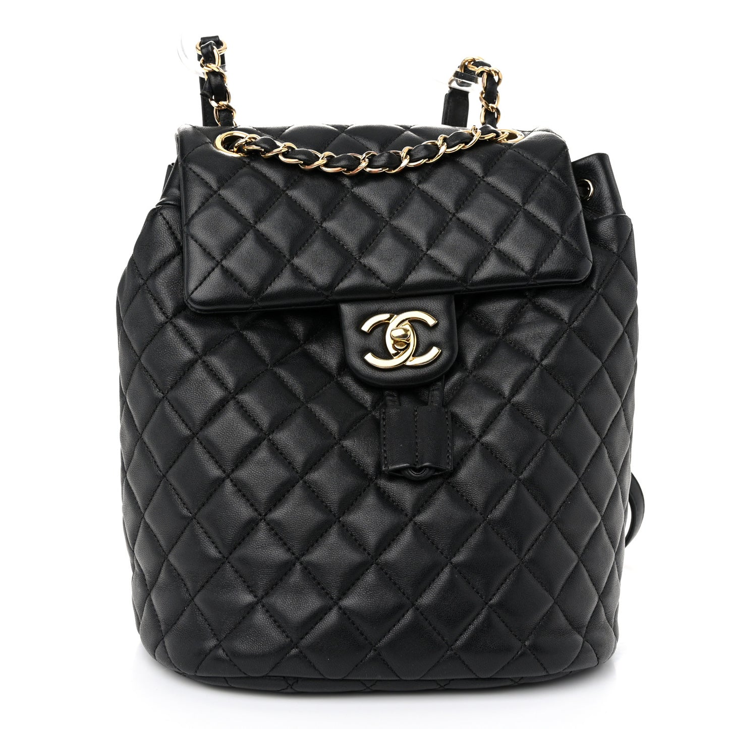 Lambskin Quilted Small Urban Spirit Backpack Black
