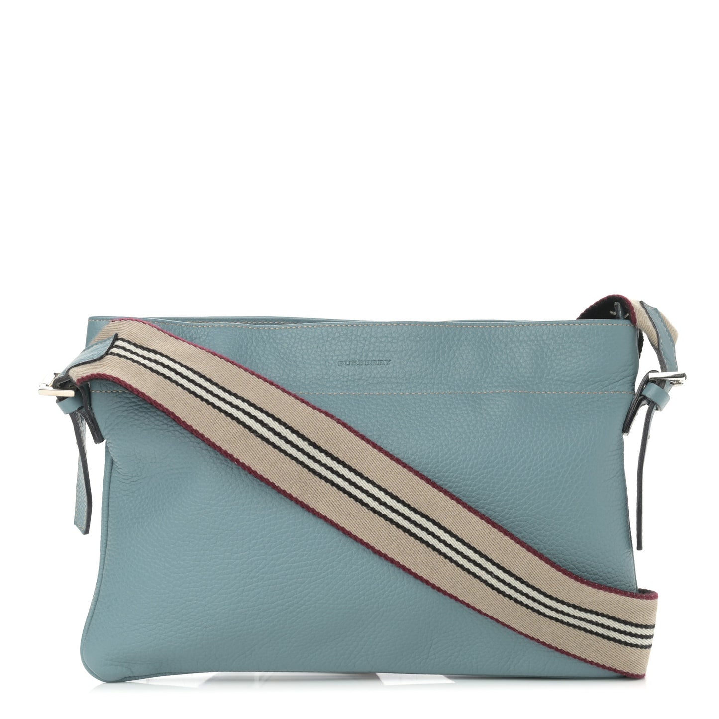 Grainy Calfskin Crossbody Bag Light Blue