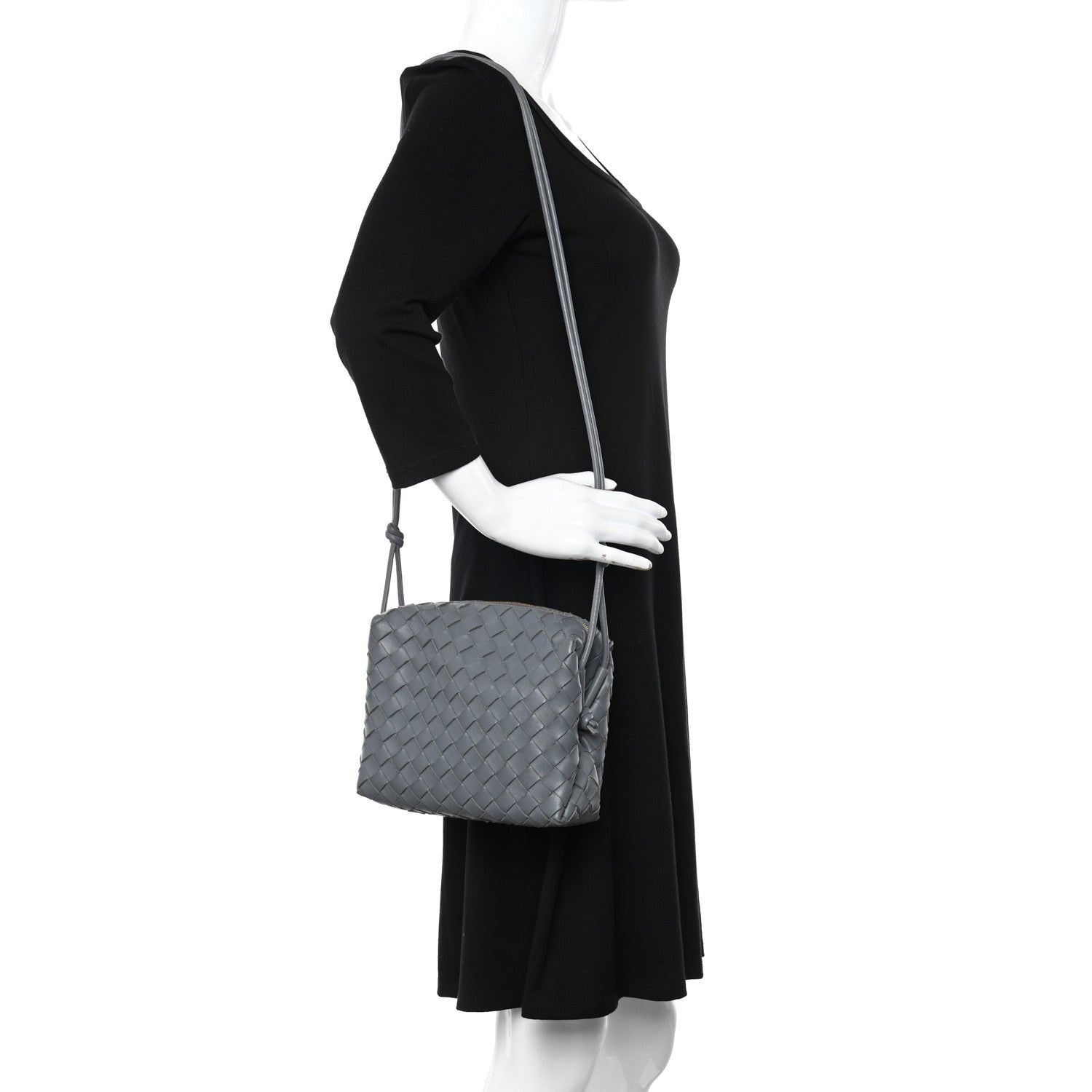 Bottega Veneta Nappa Intrecciato Small Loop Camera Bag Thunder 2 of 13