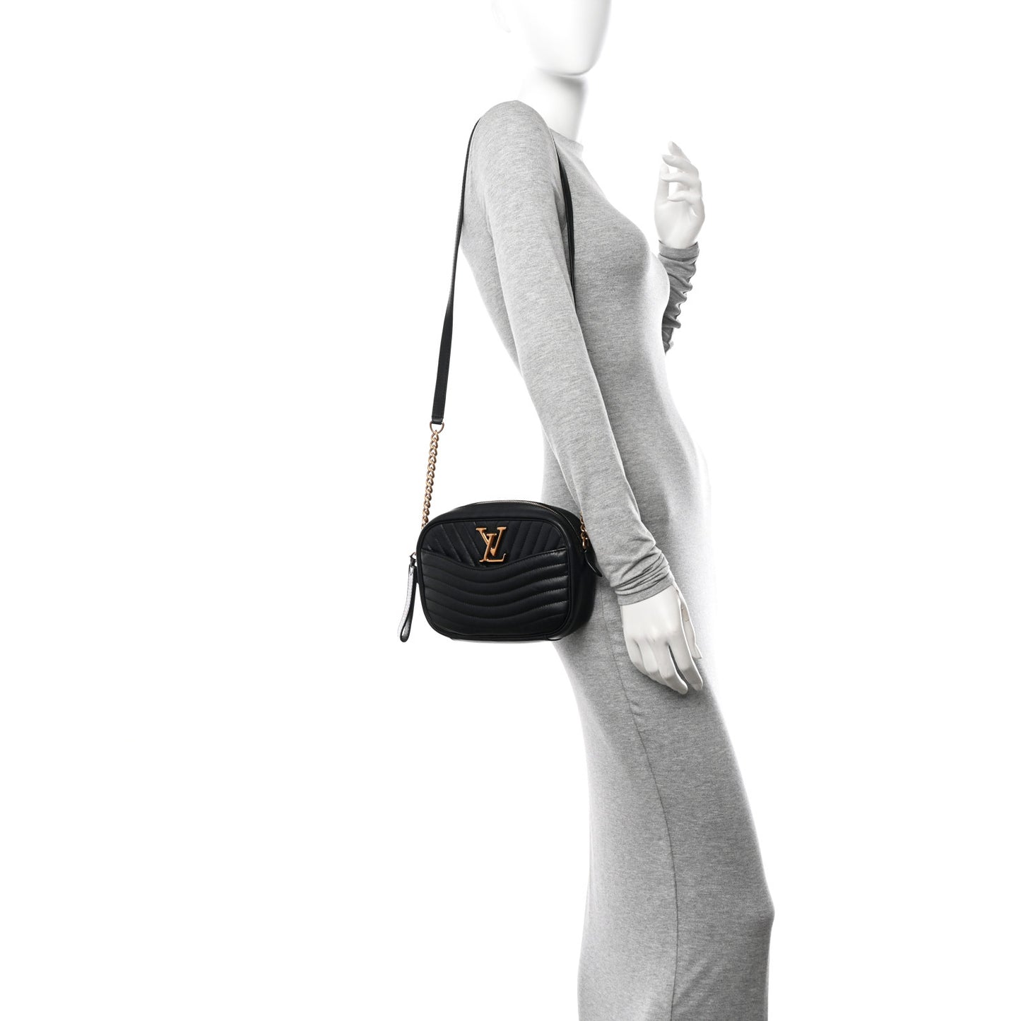 Calfskin New Wave Camera Bag Black