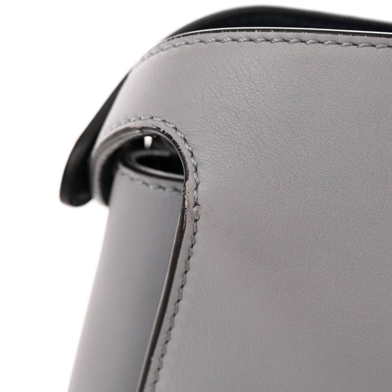 Fendi Vitello Tahiti Burro Large Peekaboo Iconic Essentially Satchel Ardesia Dark Blue 13 of 15