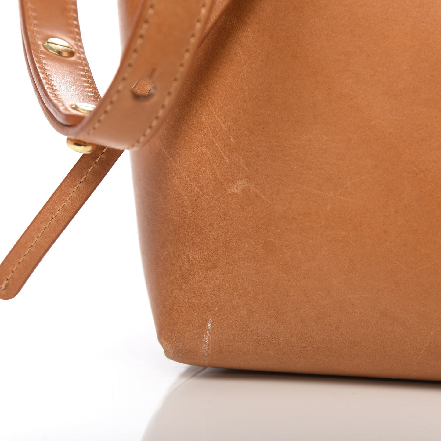 Calfskin Mini Bucket Bag Cammello Rosa