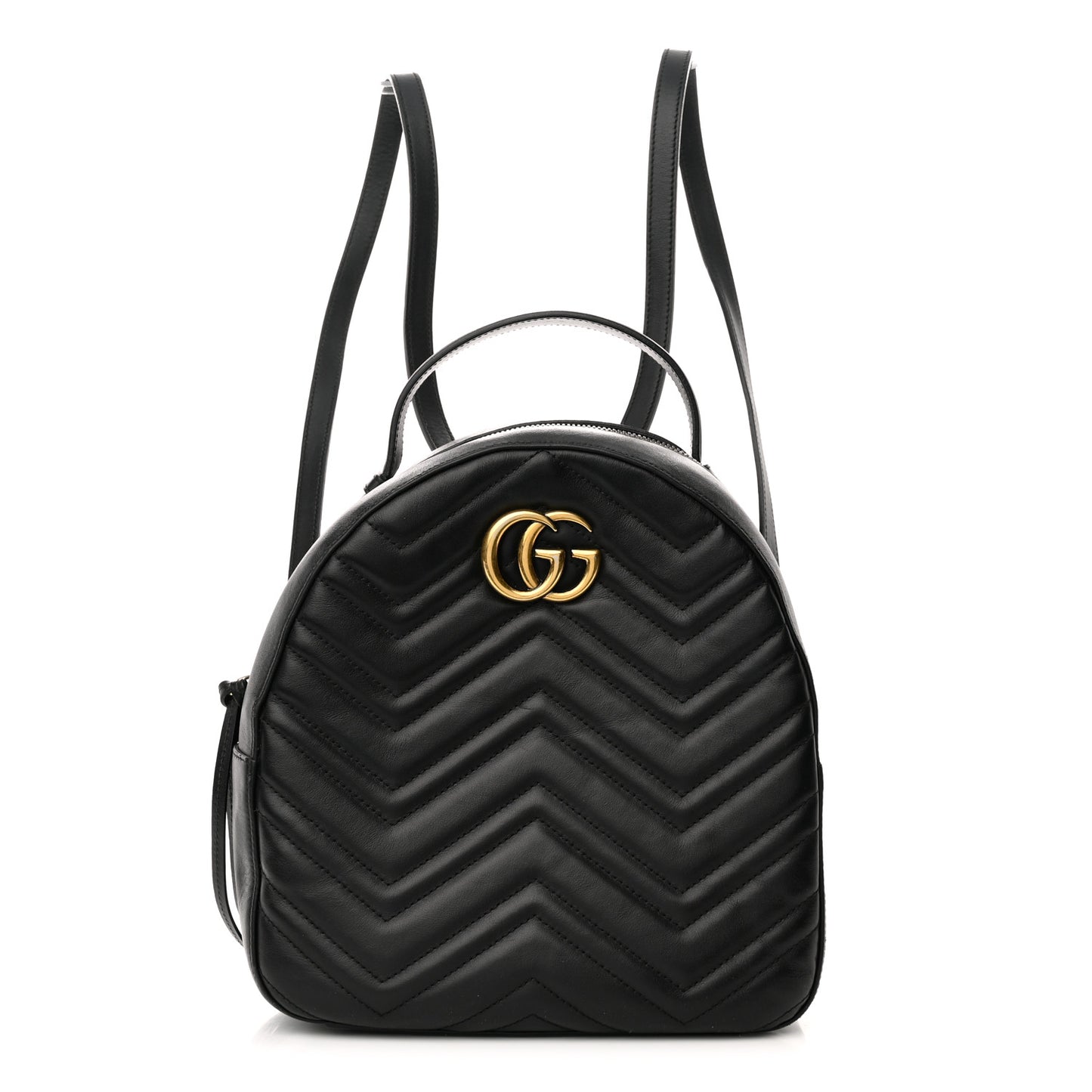 Calfskin Matelasse GG Marmont Backpack Black