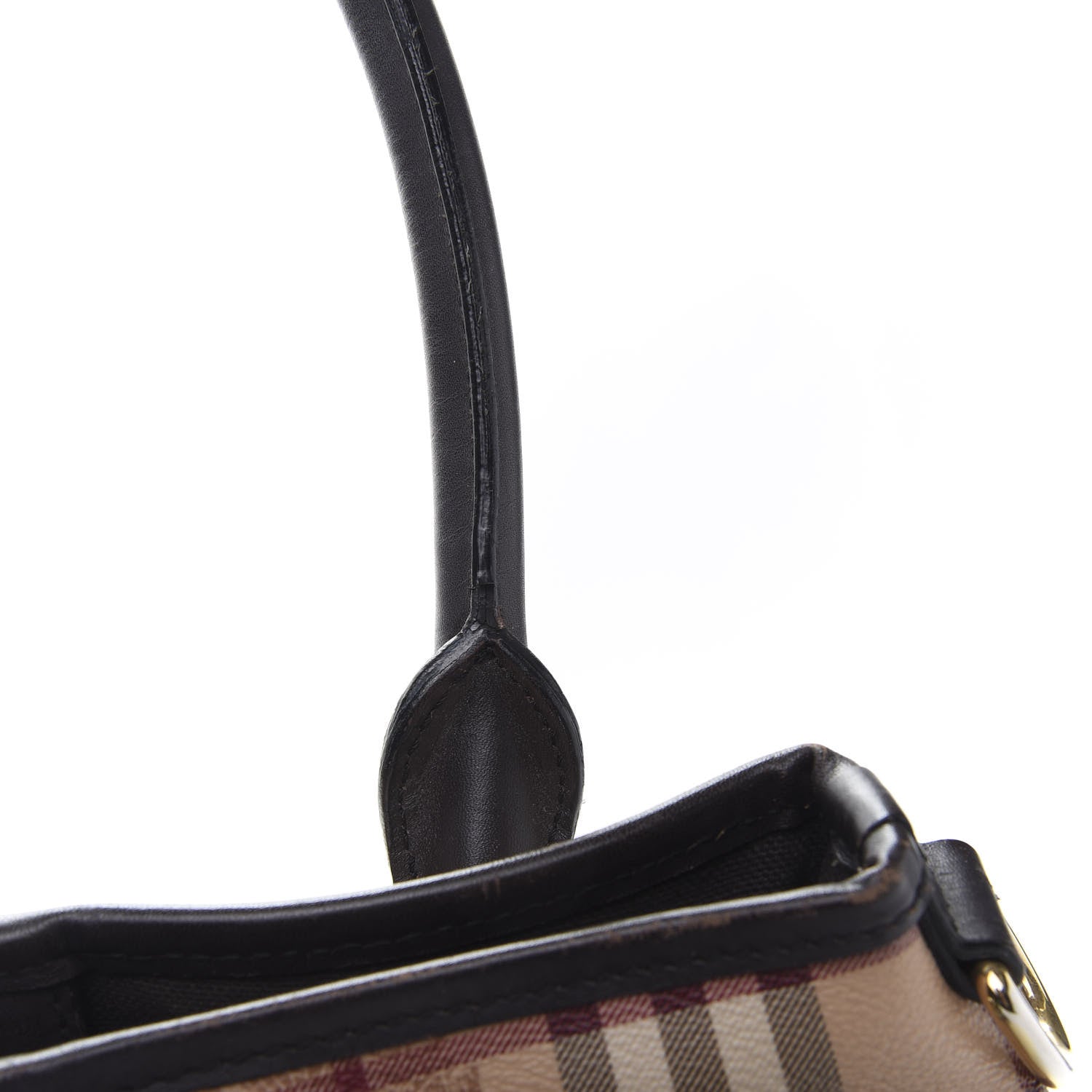 Burberry Haymarket Check Small Northfield Tote Chocolate 19 of 22