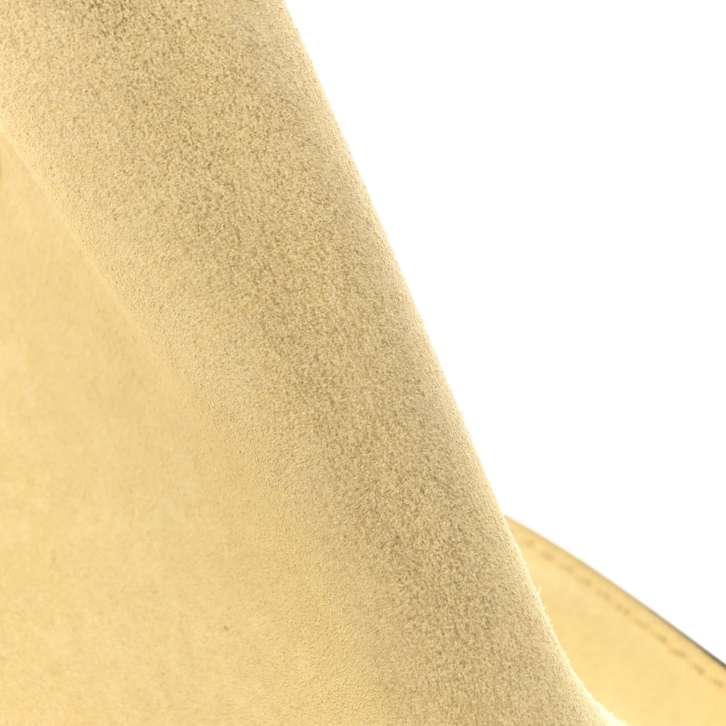 Drummed Calfskin Suede Medium Trapeze Butter