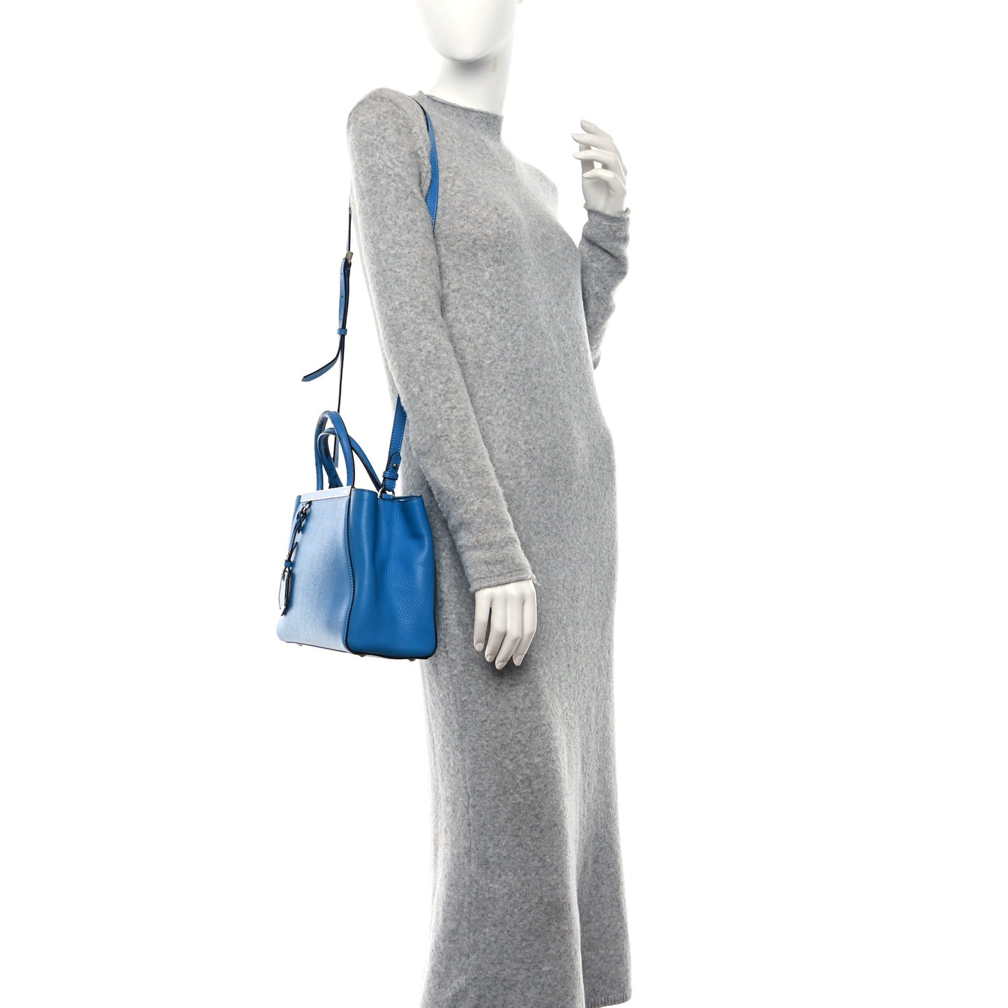 Vitello Elite Flamingo Petite 2Jours Tote Blue Royal