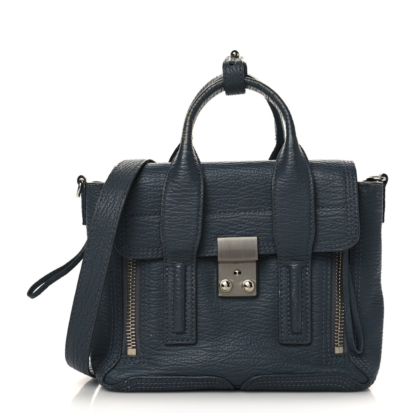 Textured Calfskin Mini Pashli Satchel Storm