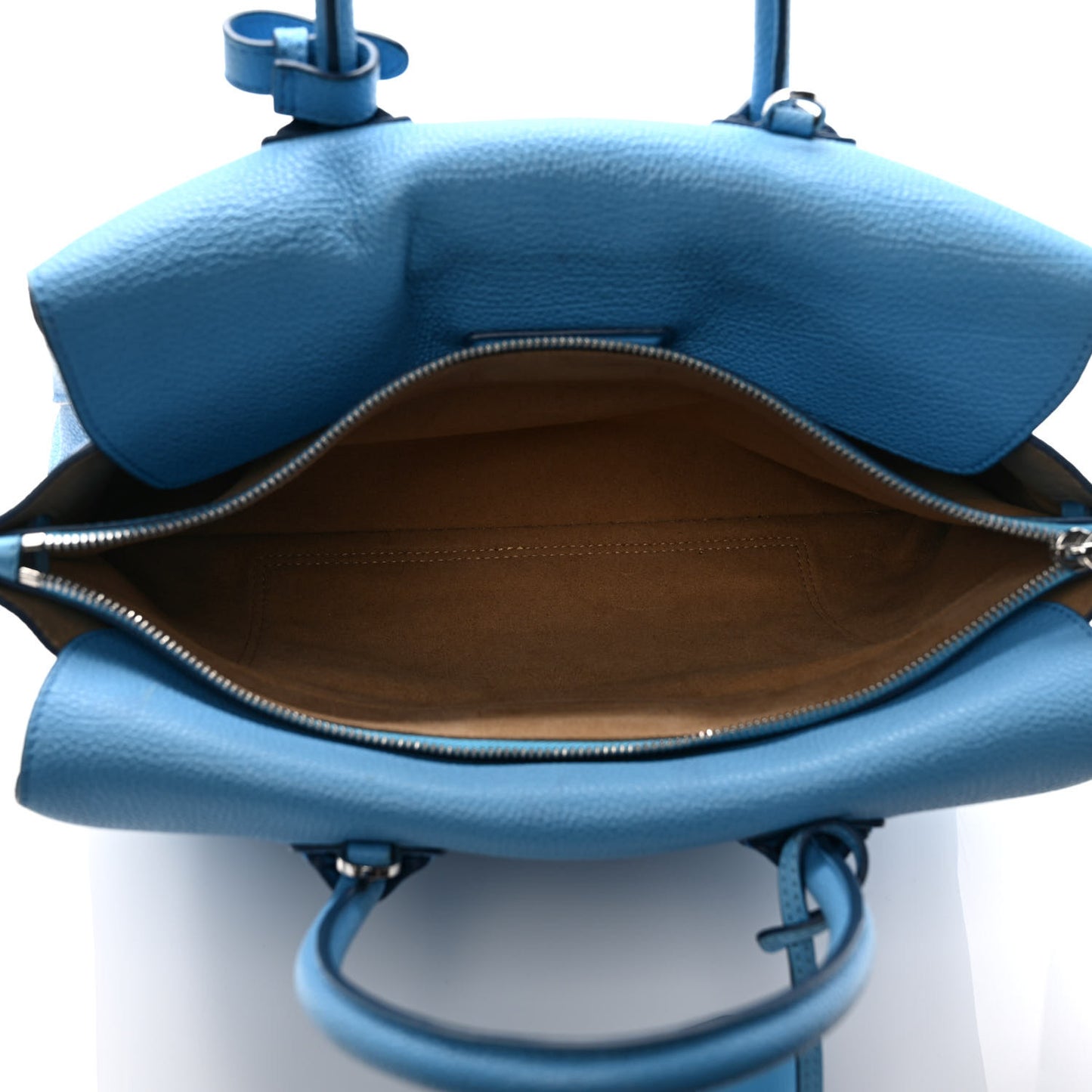 Grained Calfskin Mini Milla Tote Tile Blue