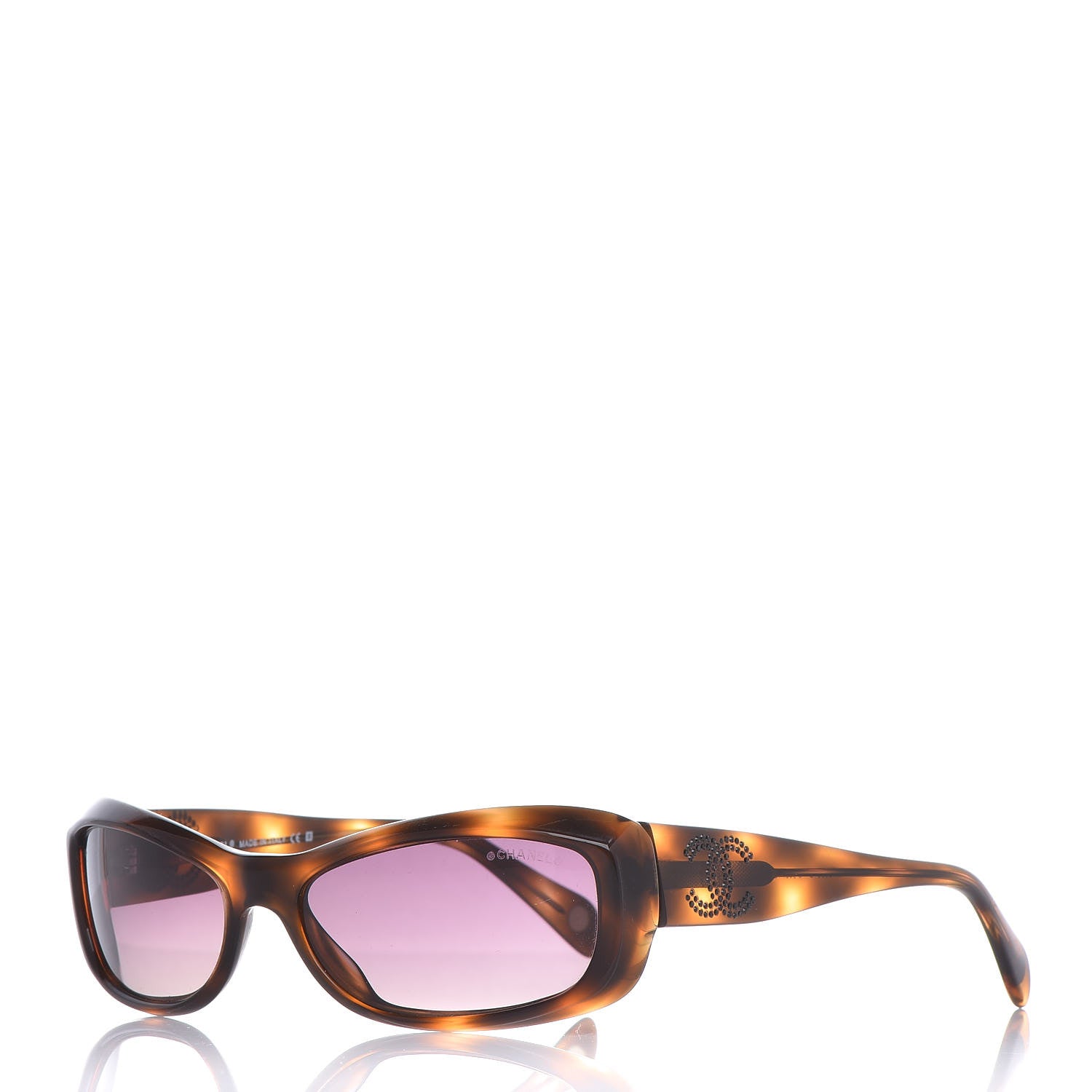 Chanel Crystal CC Logo Sunglasses 5095-B Tortoise 368803