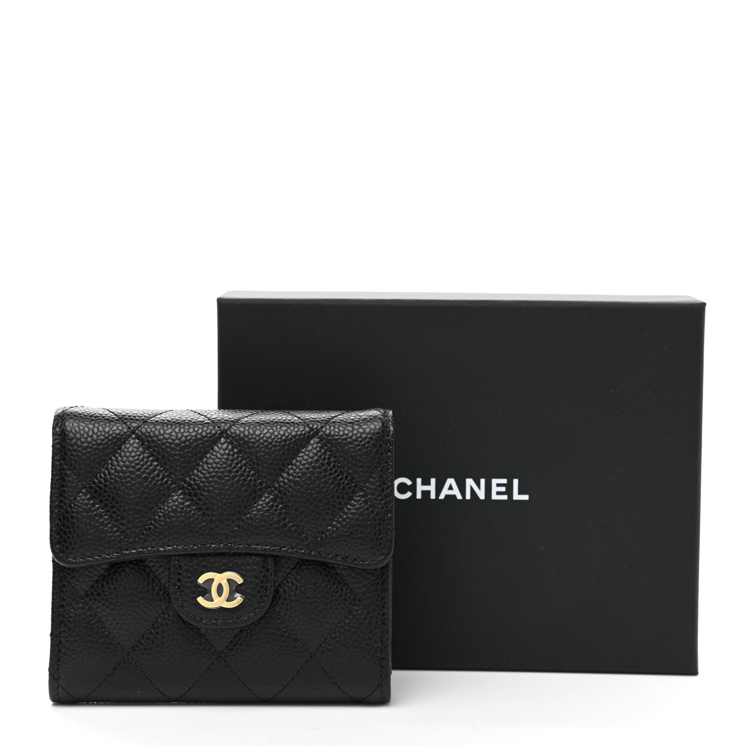 Chanel Caviar Quilted Compact Flap Wallet Black 9 of 9
