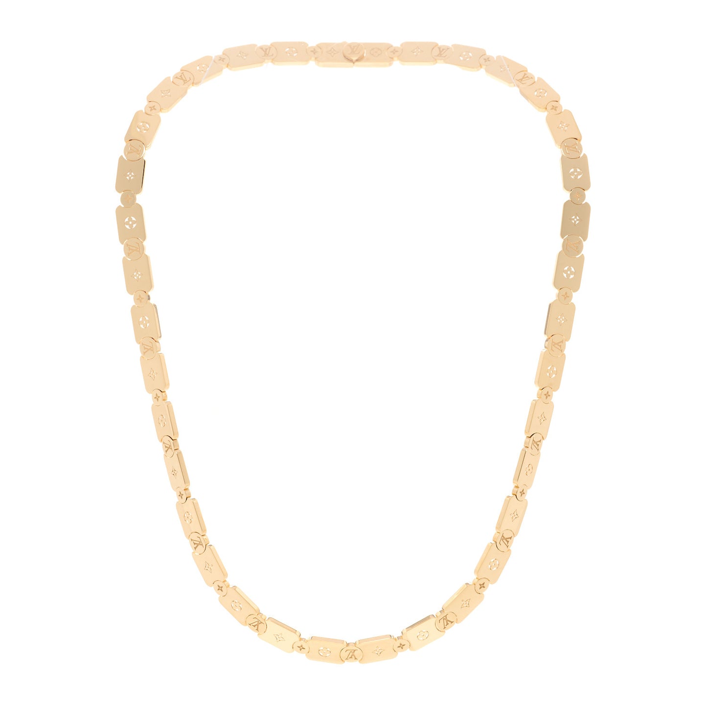 18K Yellow Gold Les Gastons Vuitton Gourmette Necklace