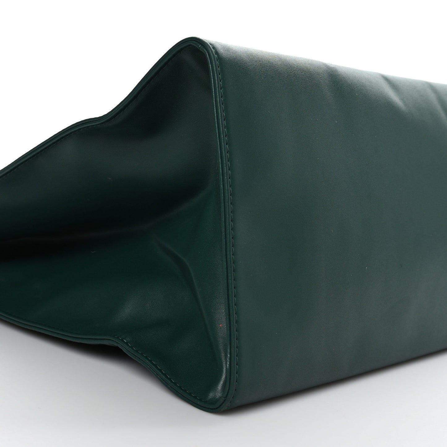 Vegan Leather Large Shopping Bag Dark Olive
