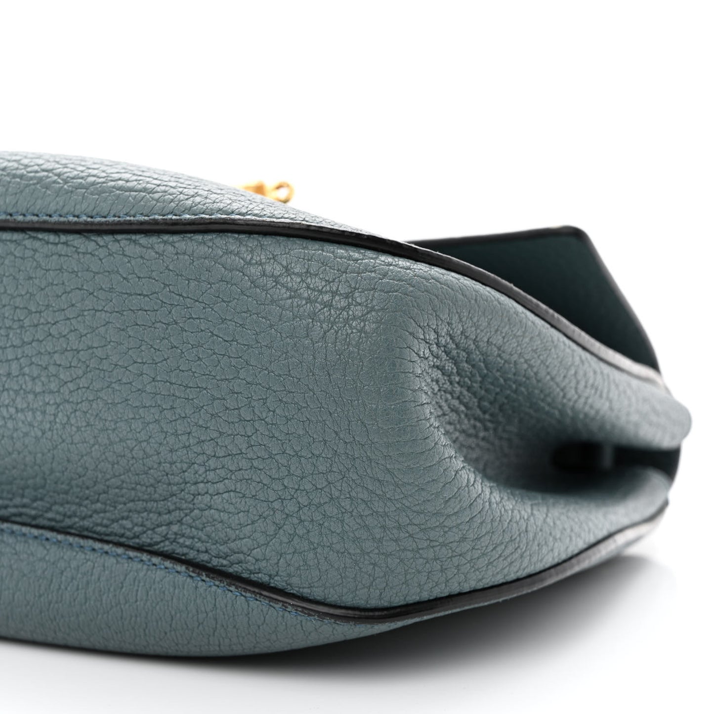 Grained Lambskin Drew Shoulder Bag Cloudy Blue