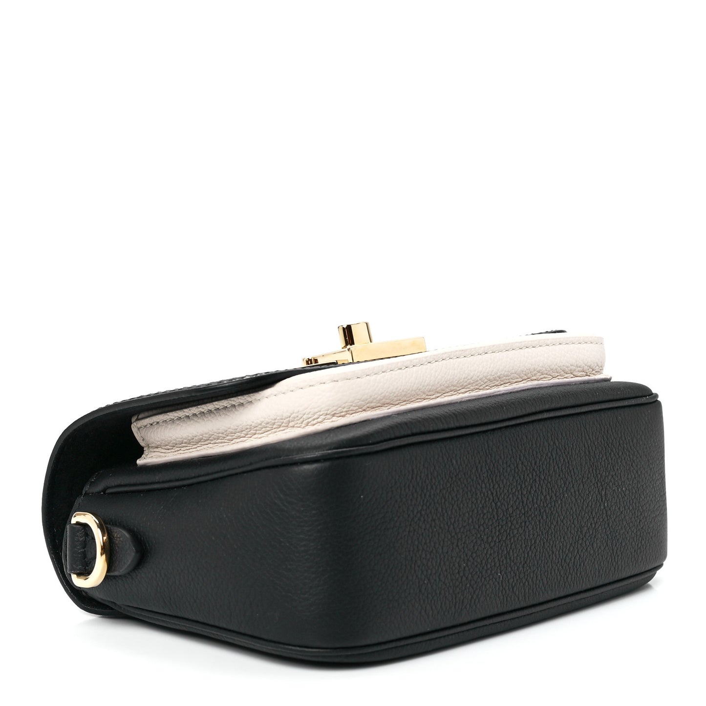 Grained Calfskin Lockme Tender Black
