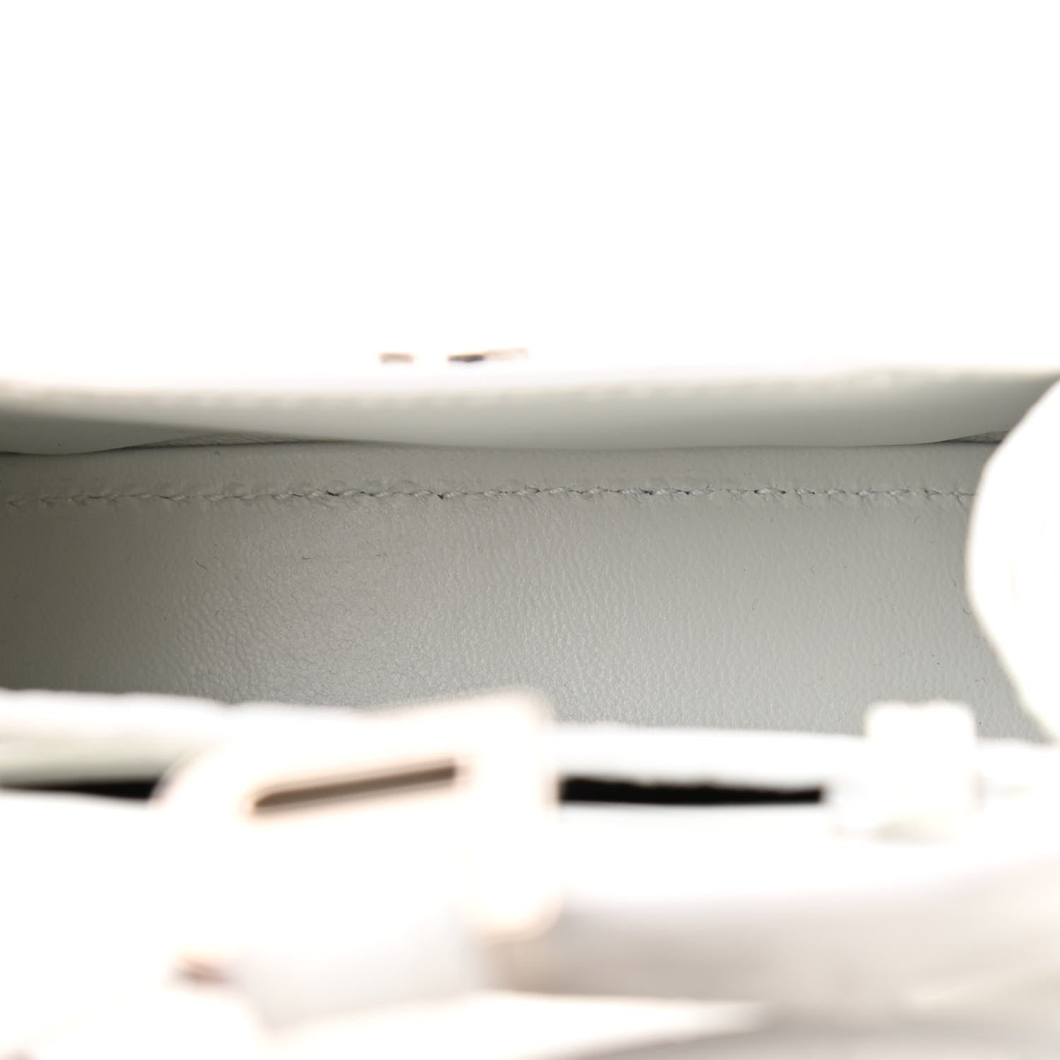 Balenciaga Shiny Calfskin Crocodile Embossed Hourglass Top Handle Bag Mini White 5 of 11