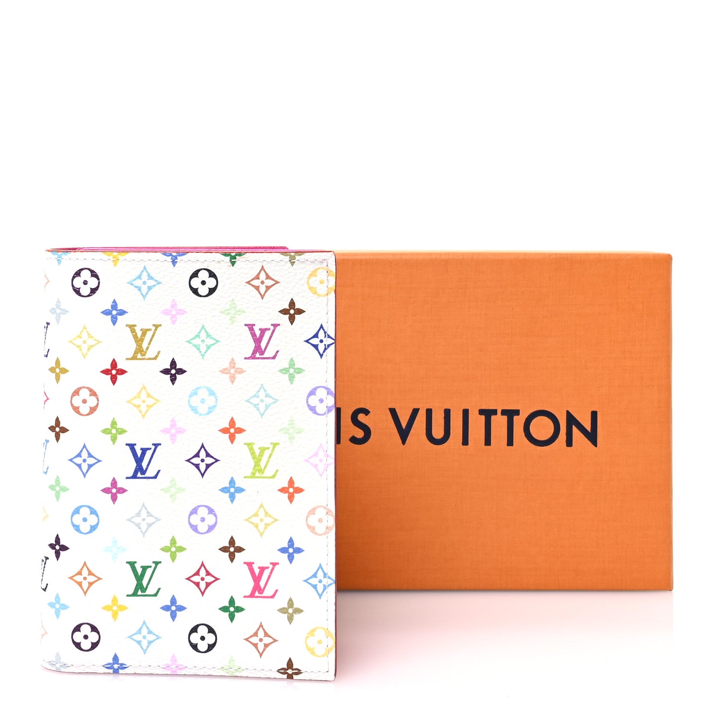 LV X TM Monogram Multicolor Passport Cover White