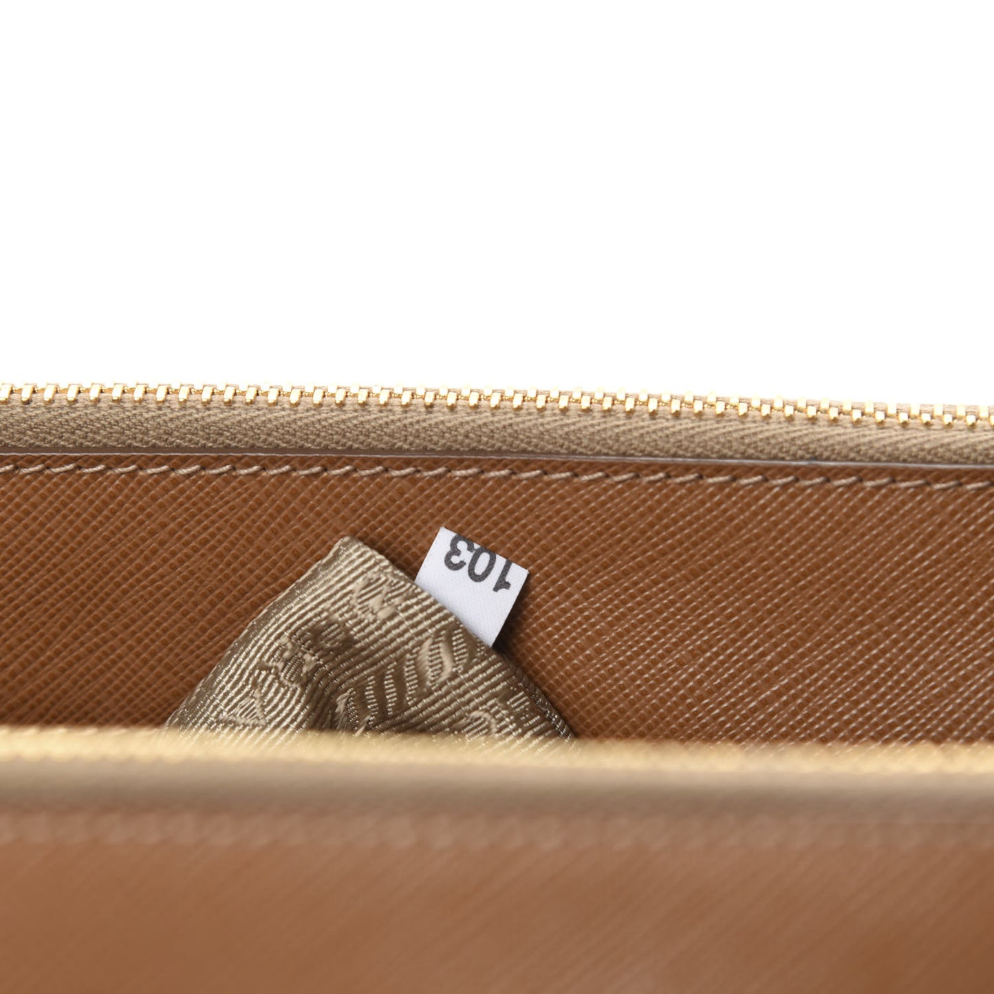 Saffiano Small Galleria Double Zip Tote Caramel