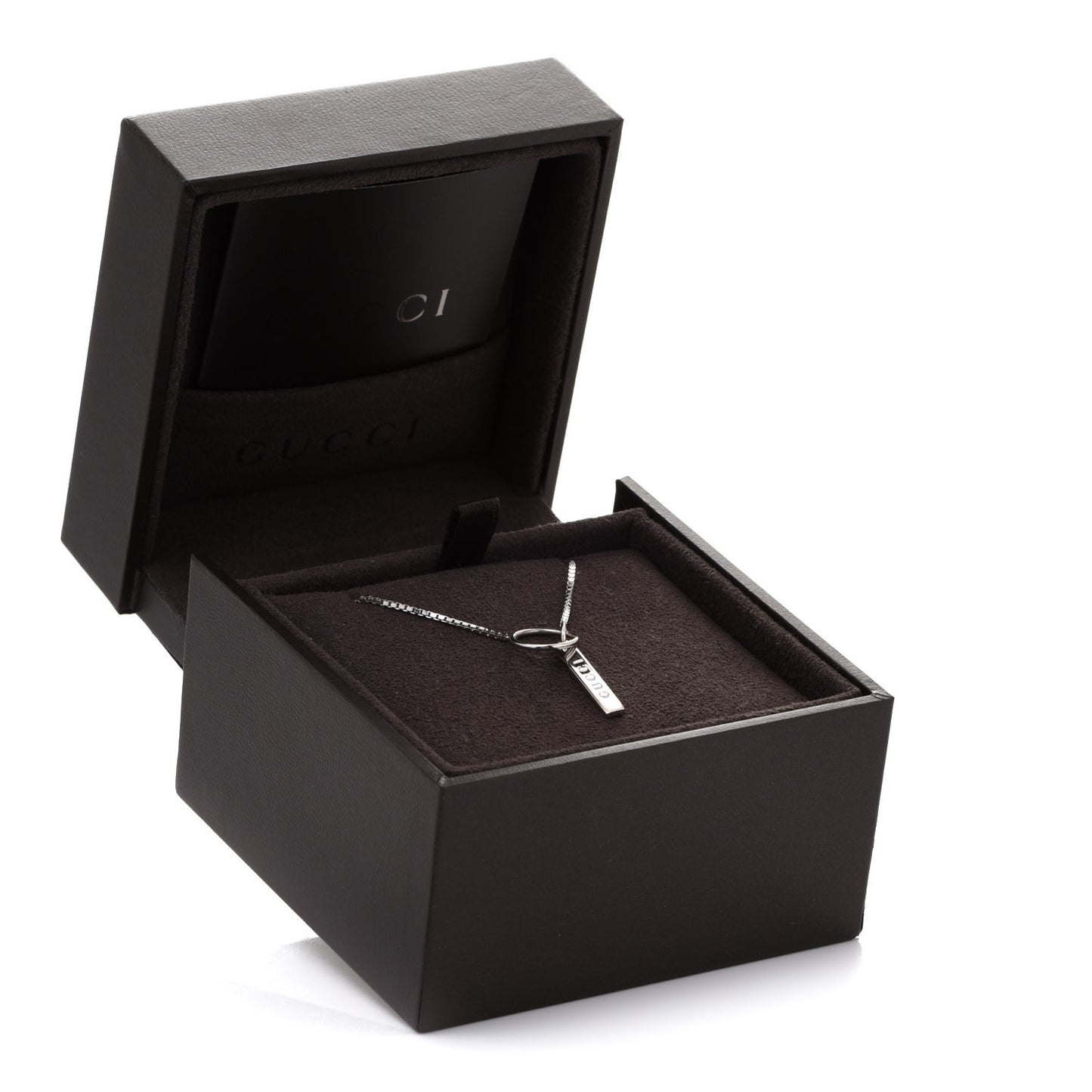 18K White Gold 20mm Lariat Necklace