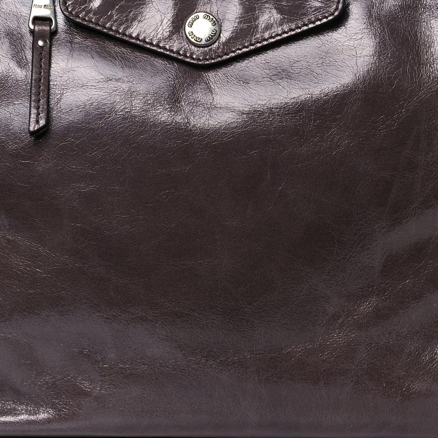 Vitello Shine Shopping Tote Fumo