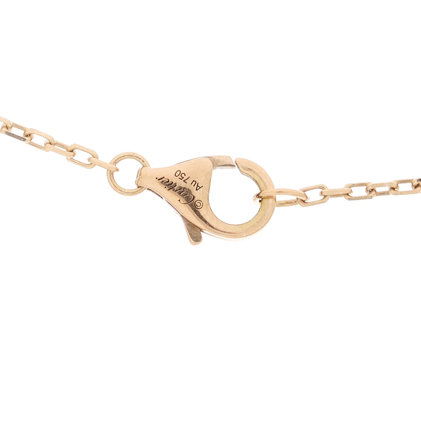 18K Pink White Yellow Gold Diamond Trinity De Cartier Pendant Necklace