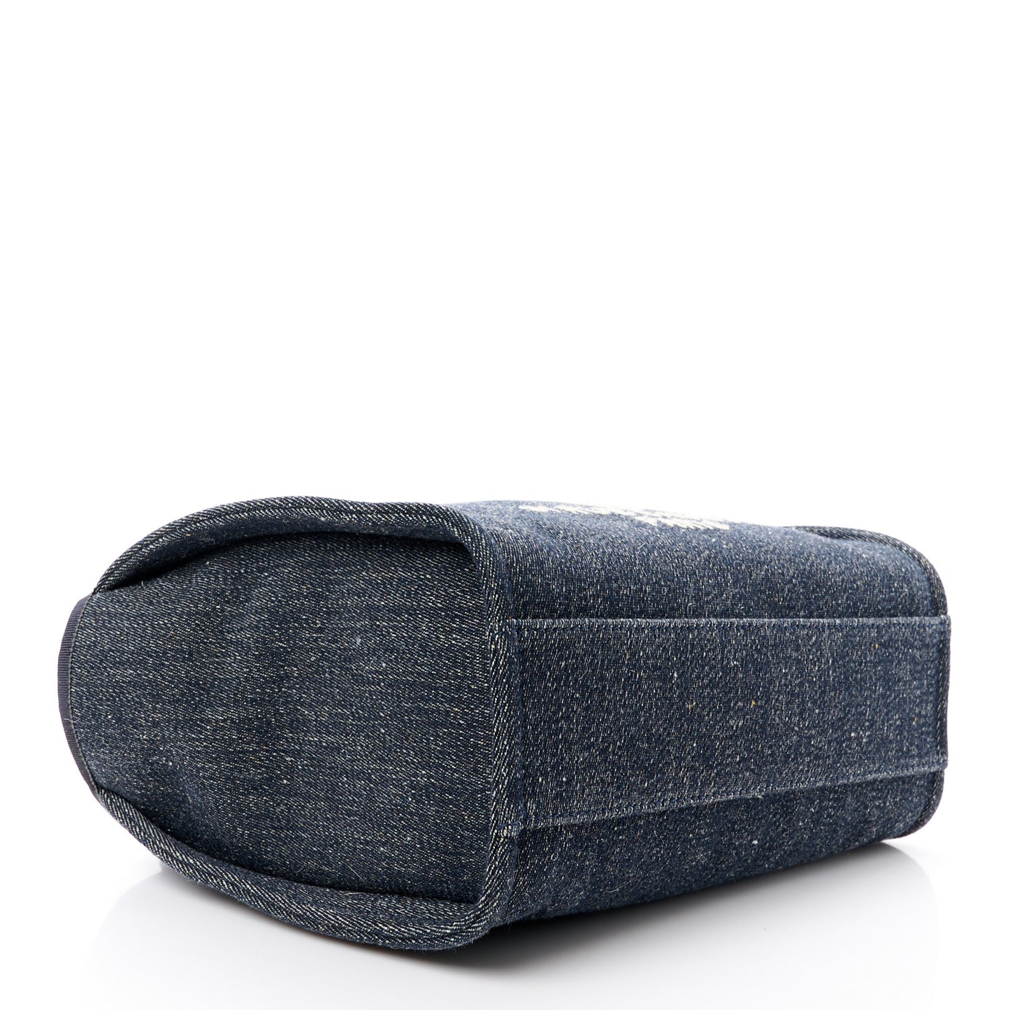 Denim Small Deauville Tote Dark Blue White