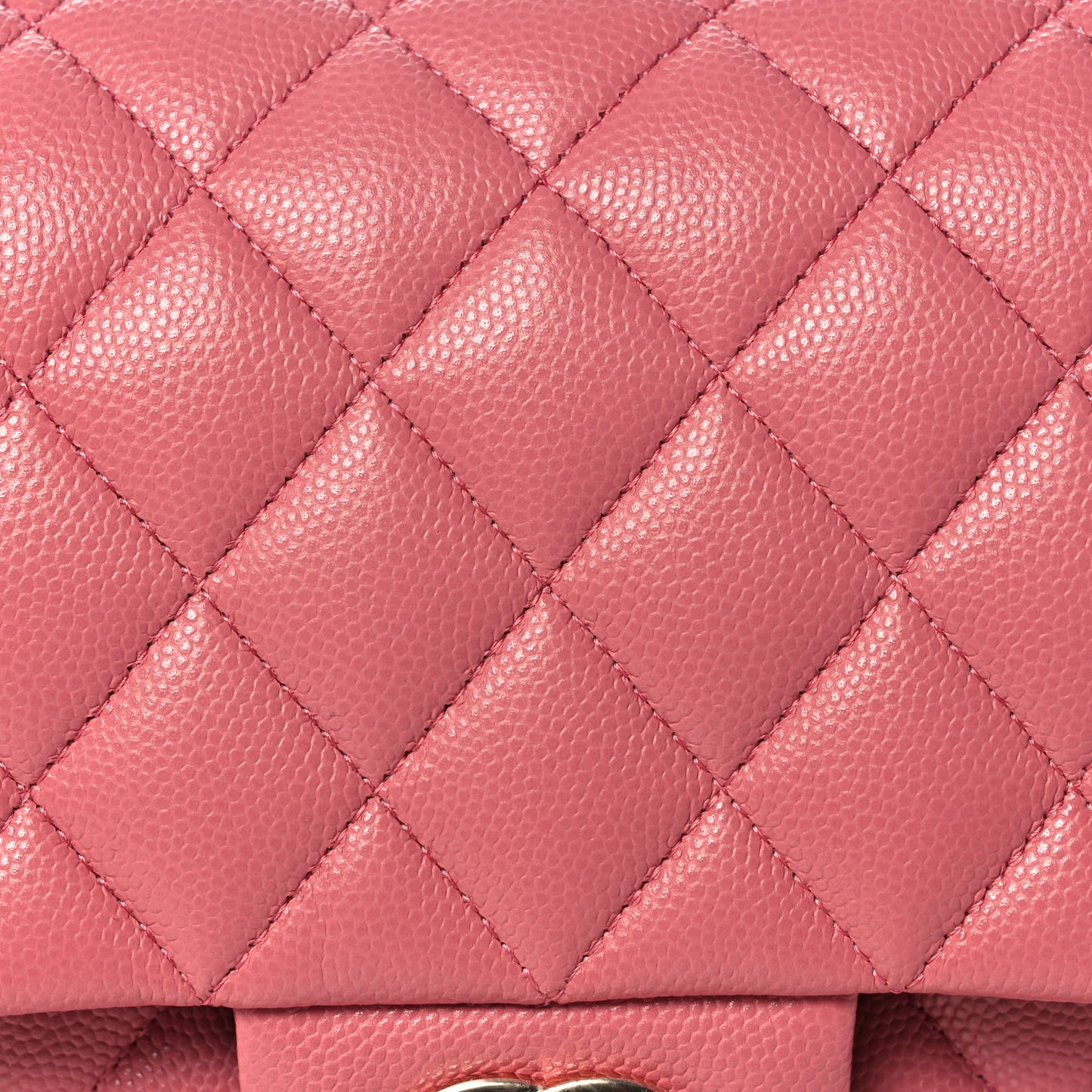 Caviar Quilted Medium Double Flap Dark Pink