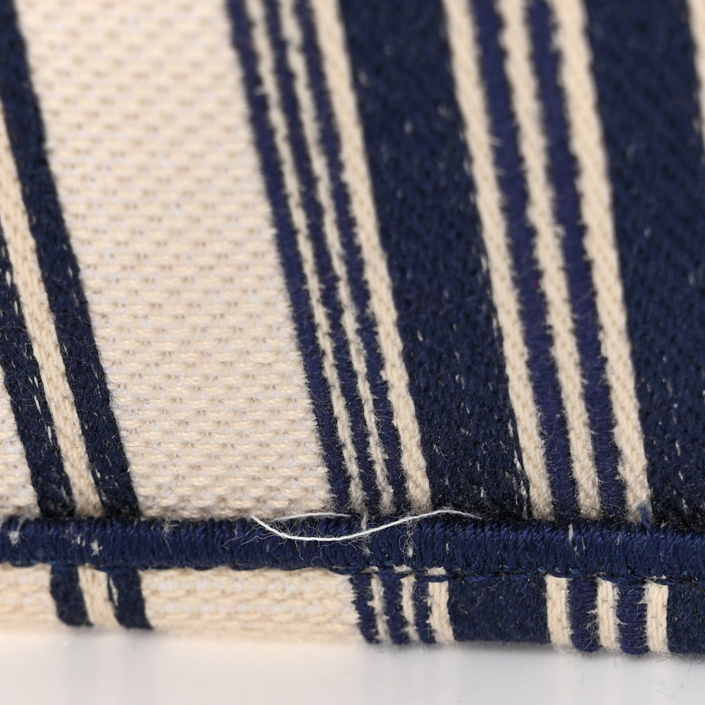 Canvas Embroidered Forte Dei Marmi Striped Book Tote Blue