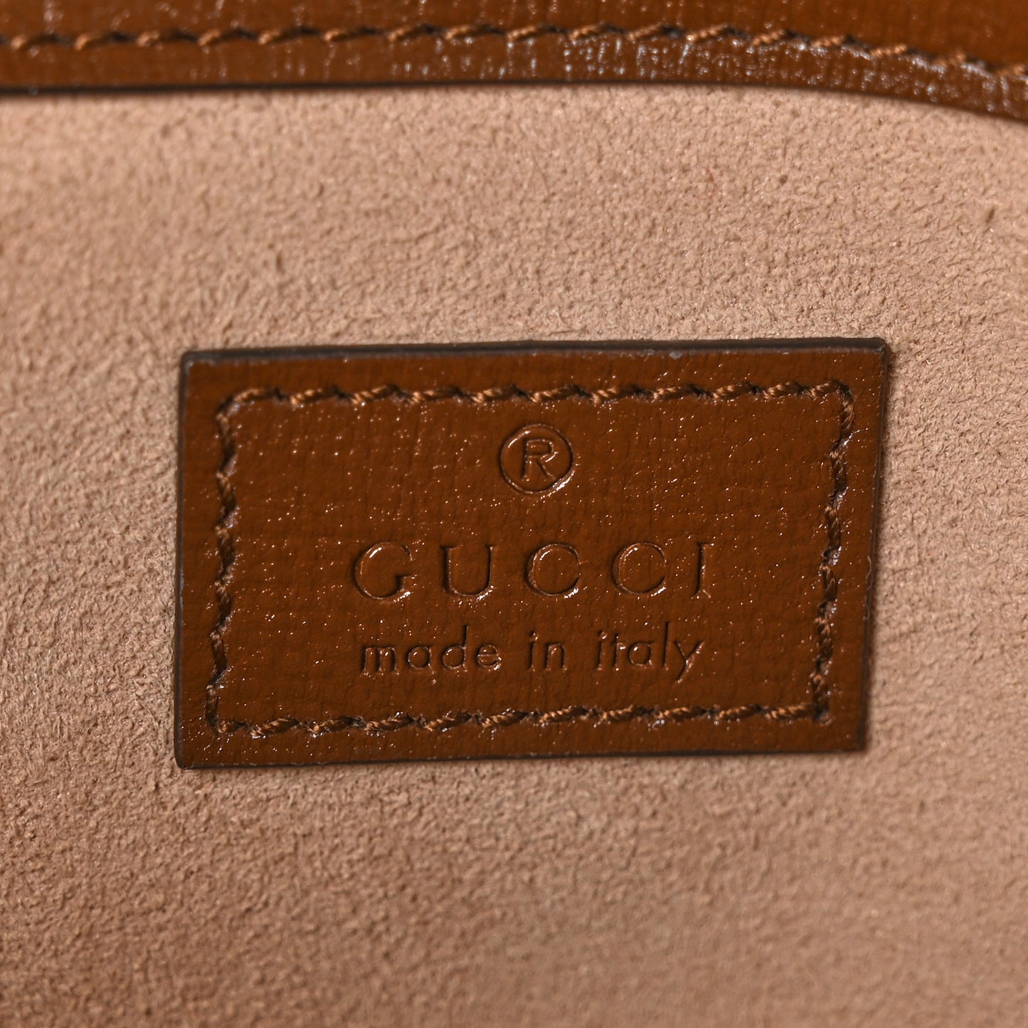 GG Supreme Monogram Small Horsebit 1955 Chain Shoulder Bag Beige Ebony Brown Sugar