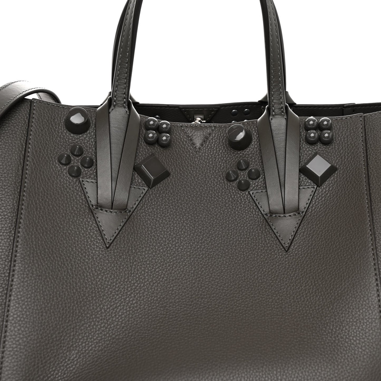 Calfskin Empire Spike Studded Small Cabachic Tote Rocket