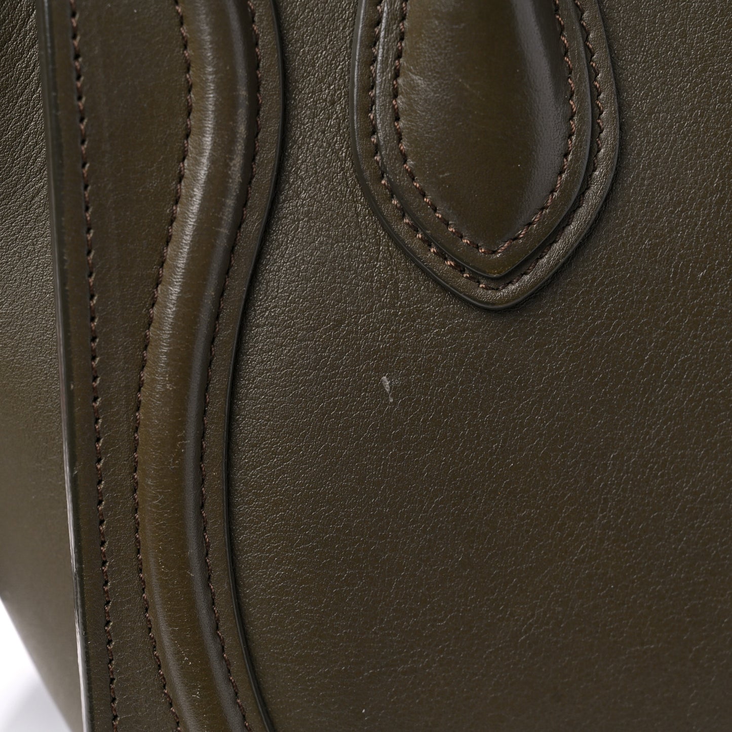 Smooth Calfskin Nano Luggage Khaki
