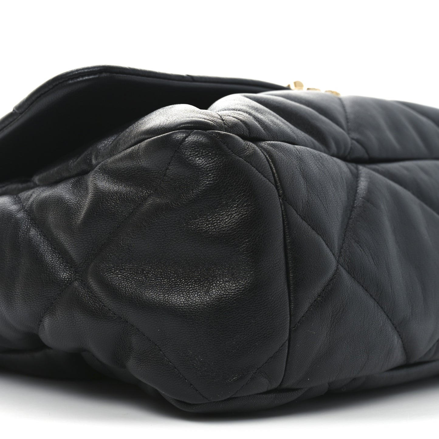 Goatskin Quilted Maxi Chanel 19 Flap Black