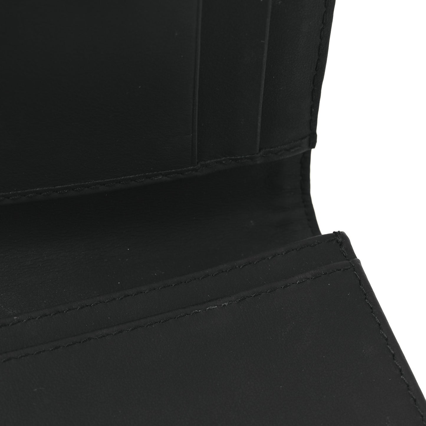 Ultra Matte Calfskin Small Lady Dior Flap Card Holder Black