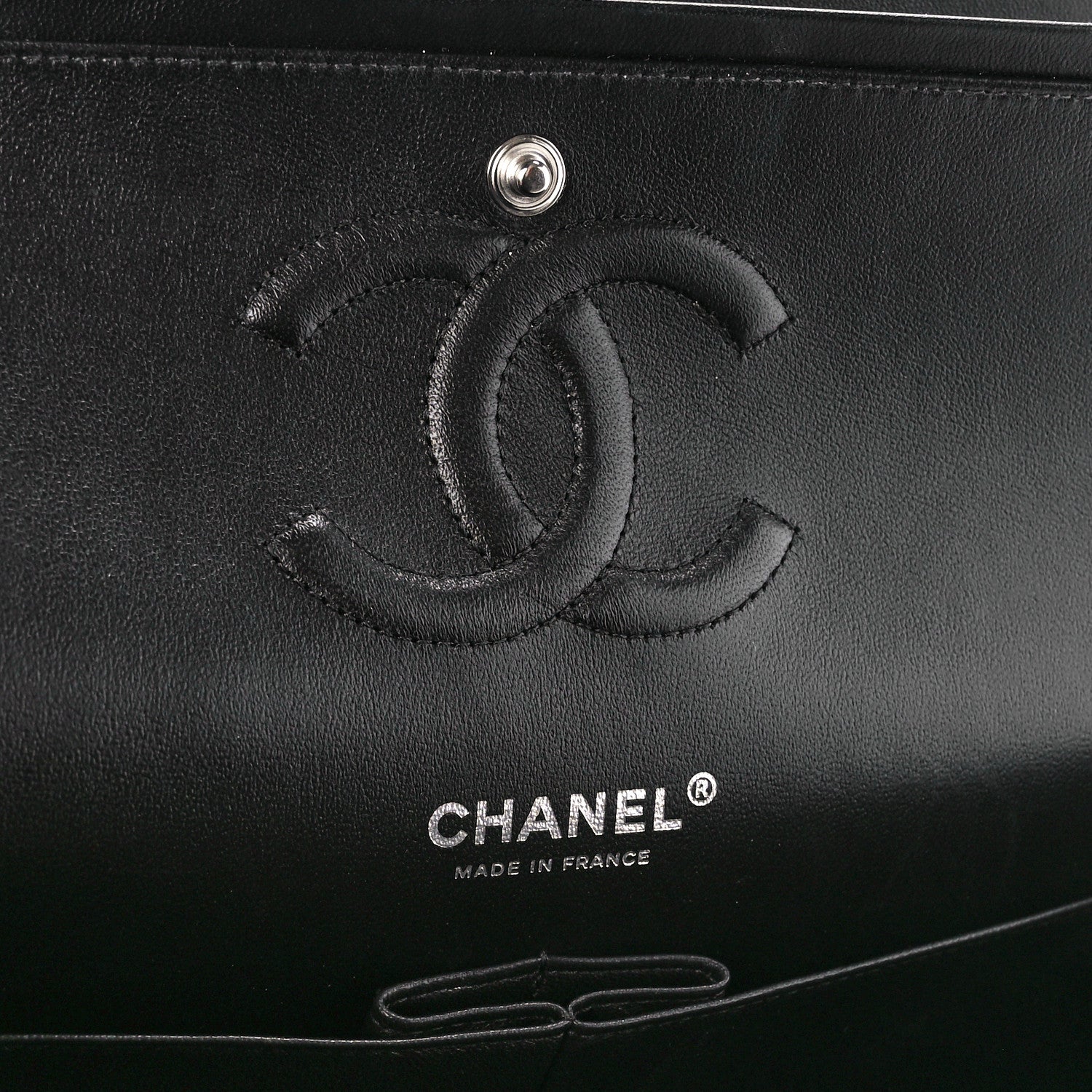 Chanel Tweed Quilted Medium Double Flap White Black Multicolor 6 of 11